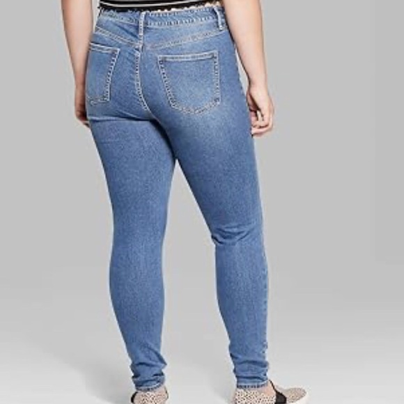 Wild Fable Blue Skinny Jeans Distressed Style - Picture 7 of 7